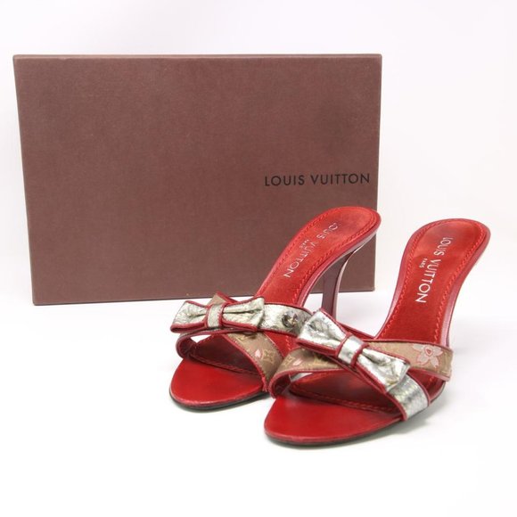 Louis Vuitton Takashi Blossom 37 Monogram Kitty Heels LV-1021P-0012 - Picture 4 of 11